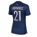Paris Saint-Germain Lucas Hernandez #21 Hjemmedrakt Dame 2023-24 Korte ermer